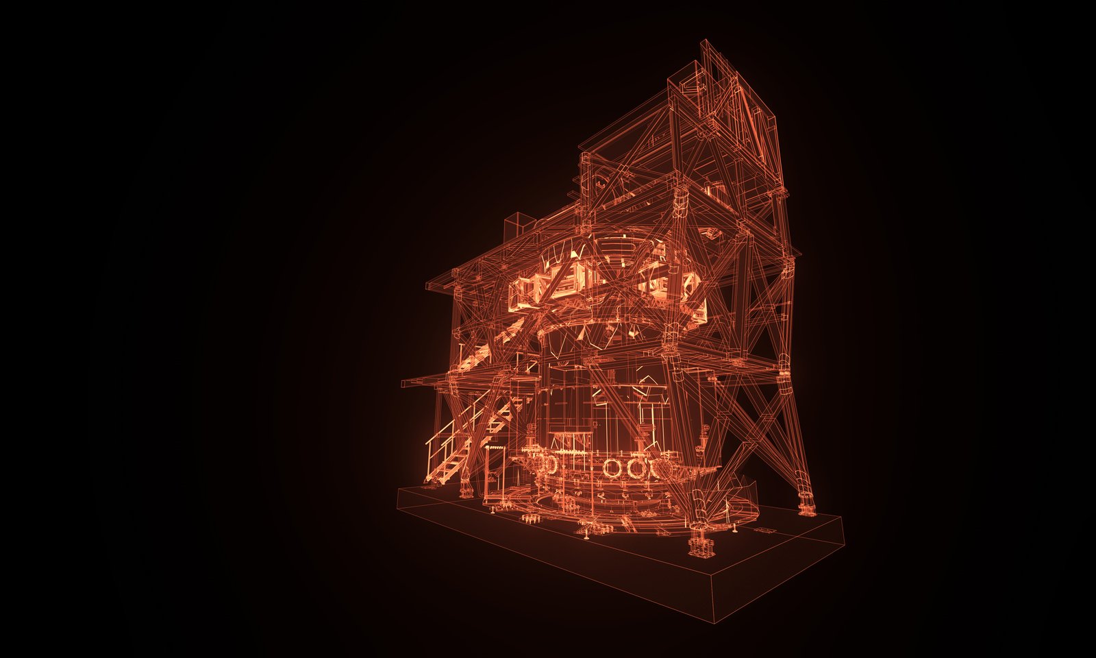 Artist's impression of the HARMONI instrument model for ESO's Extremely Large Telescope