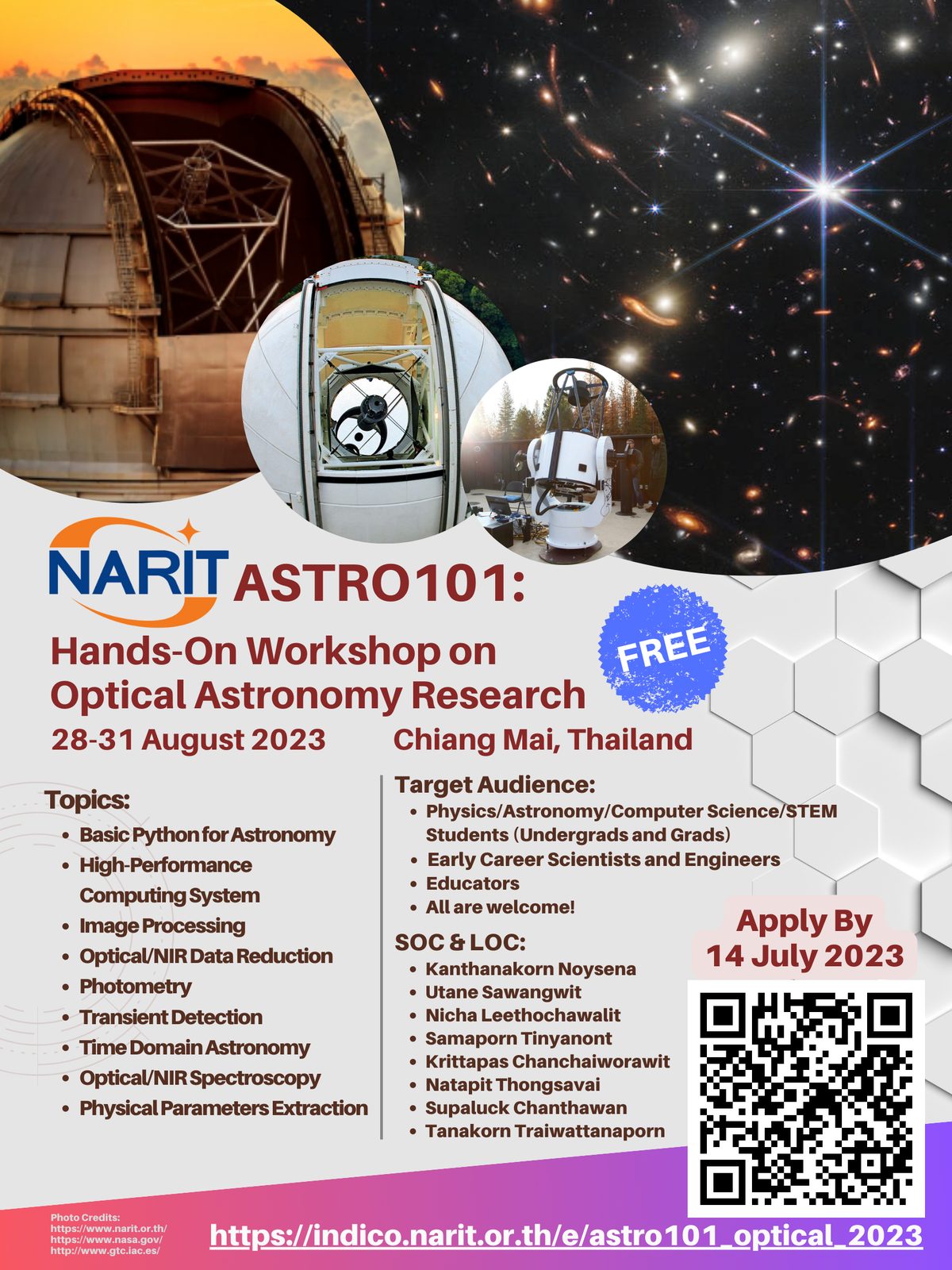 ASTRO101: Hands-On Workshop on Optical Astronomy Research