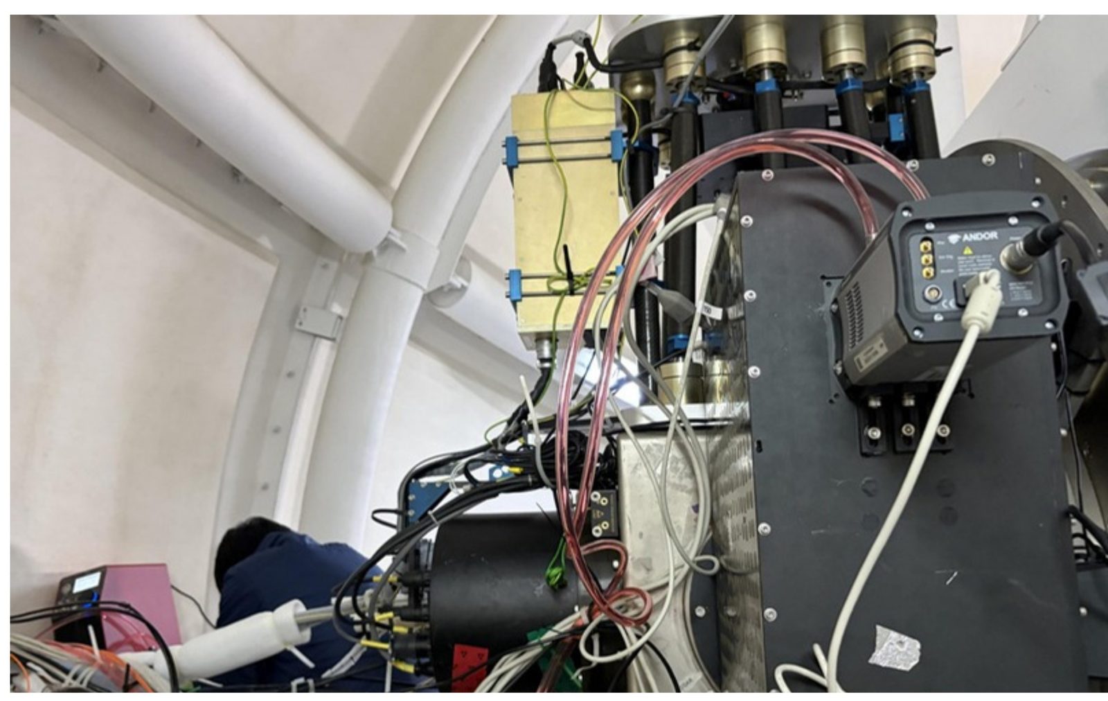 LRS mounted on the 2.4-m TNT with its cooling system