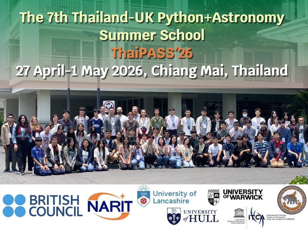 ThaiPASS 2026: 7th Thailand–UK Python+Astronomy Summer School
